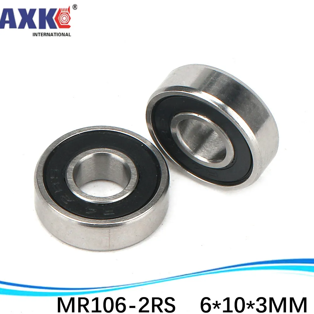 AXK Бесплатная доставка MR106ZZ MR106 2RS SMR106ZZ SMR106 6X10X3mm Глубокие шаровые подшипники / L 1060 ZZ