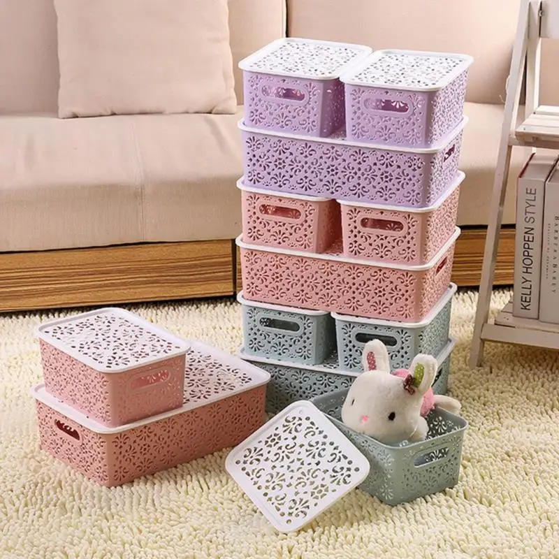 

Kitchen Storage Basket Sundry storage box Makeup organizer cosmetic organizer student desktop storage box bathroom accessories