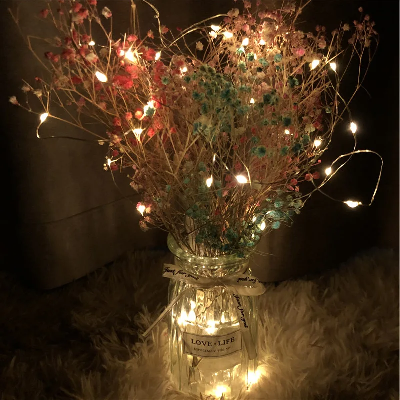 Рождественская гирлянда из медной проволоки сказочные огни праздничное