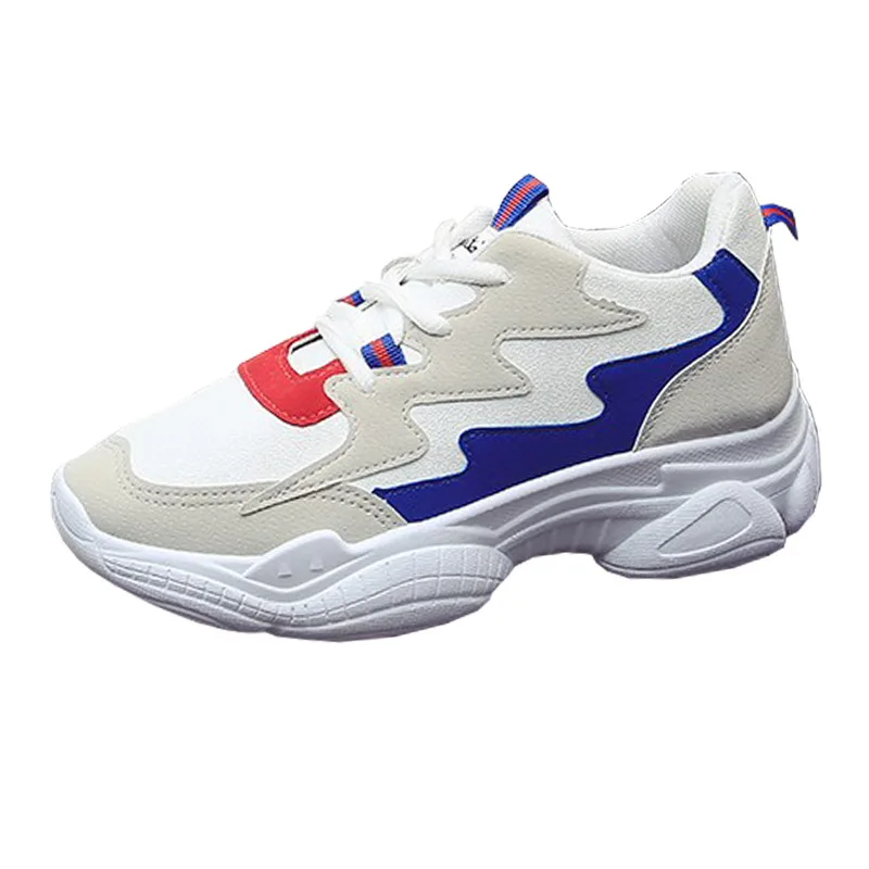 2019 г. Кроссовки женские осенние удобные дышащие туфли на плоской подошве из