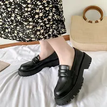 Womens Loafers Shoes Round Toe Female Footwear 2021 Fashion Women's Autumn Oxfords Clogs Platform Soft Casual Sneaker Slip-on
