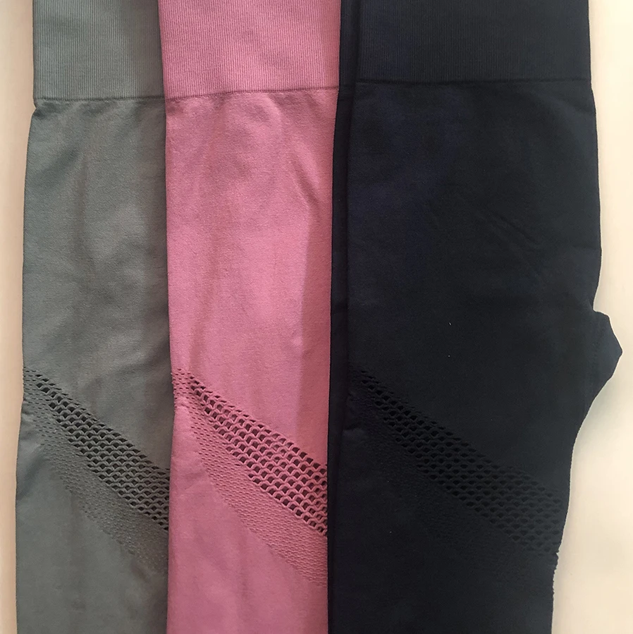 Женские брюки для йоги с высокой талией спортивные вырезами тренировок и бега