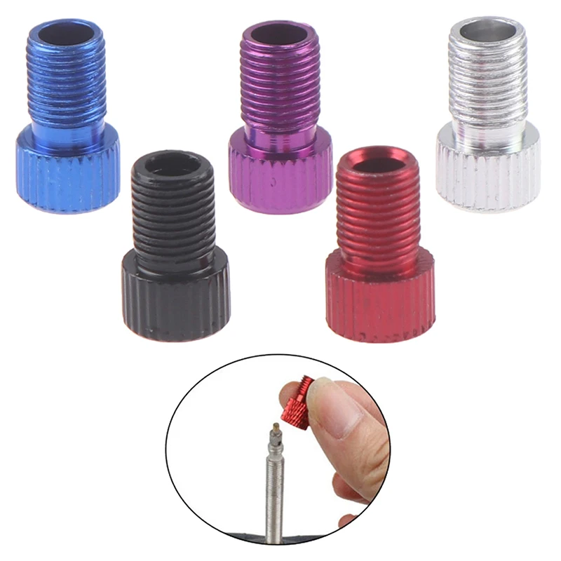 

4PCS Alloy Bike Valve Adapter Caps Bicycle Air Nozzle Road Adapters Aluminum Road Racing Bike Inner Tube Tools