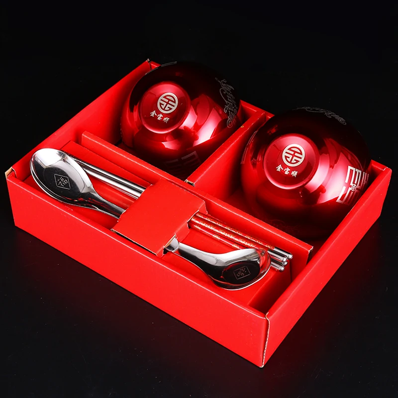 Свадебные принадлежности набор Красной миски hi bowl из двух мисок и порезанных