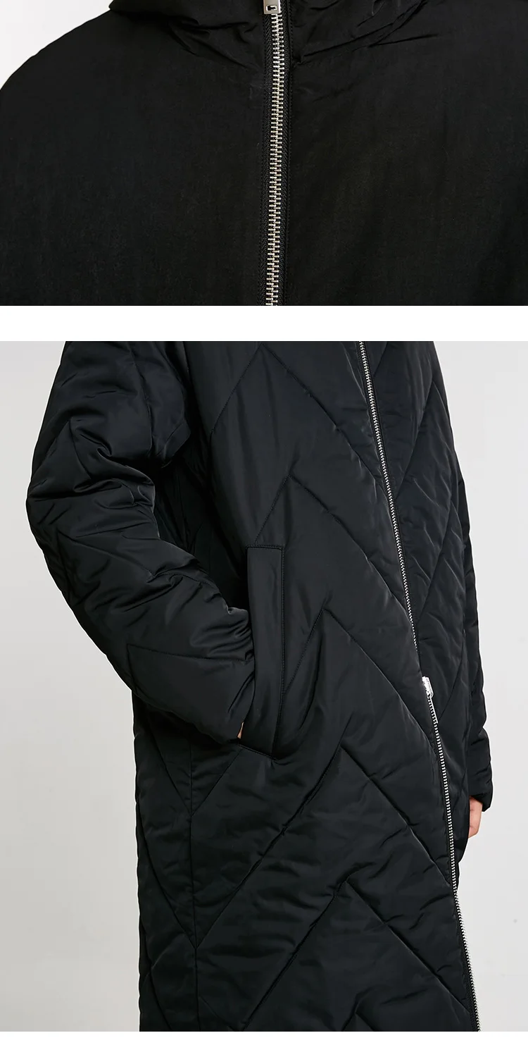 JackJones мужская двусторонняя парка с капюшоном пальто Длинная стеганая куртка мужская одежда 218409505