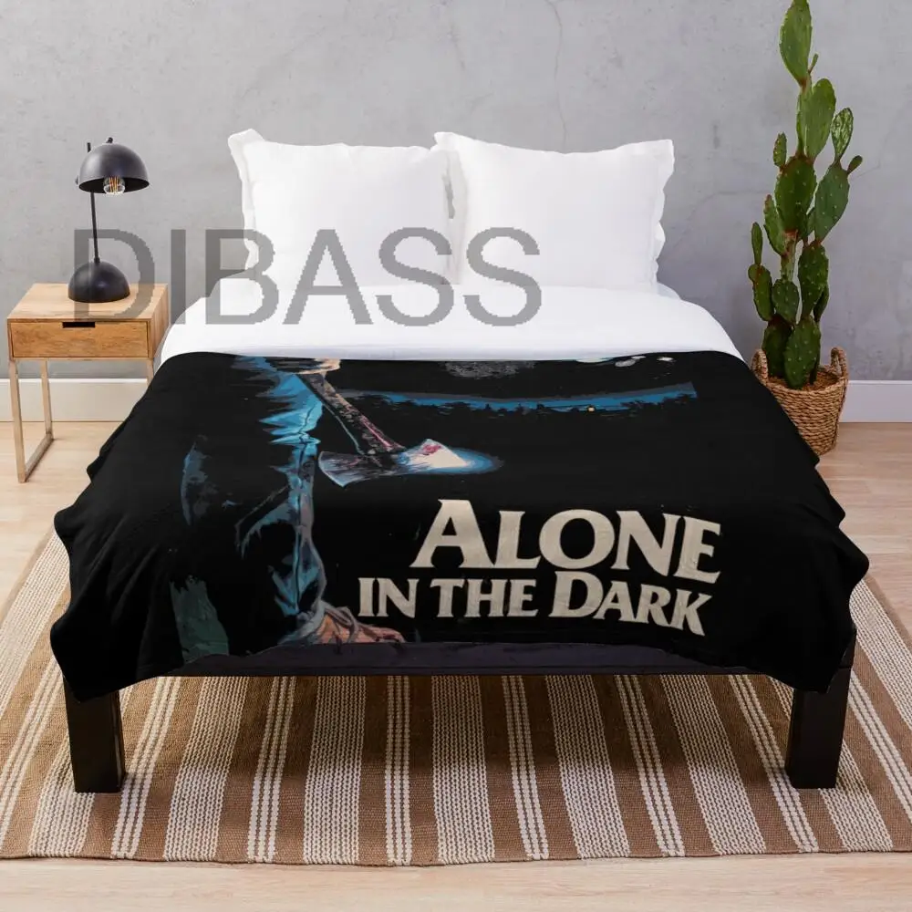 

Alone in the Dark Blankets Super Soft Throw Blanket, Lightweight Plush Bed Flannel Blanket, Suitable for Adults and Children, Fa