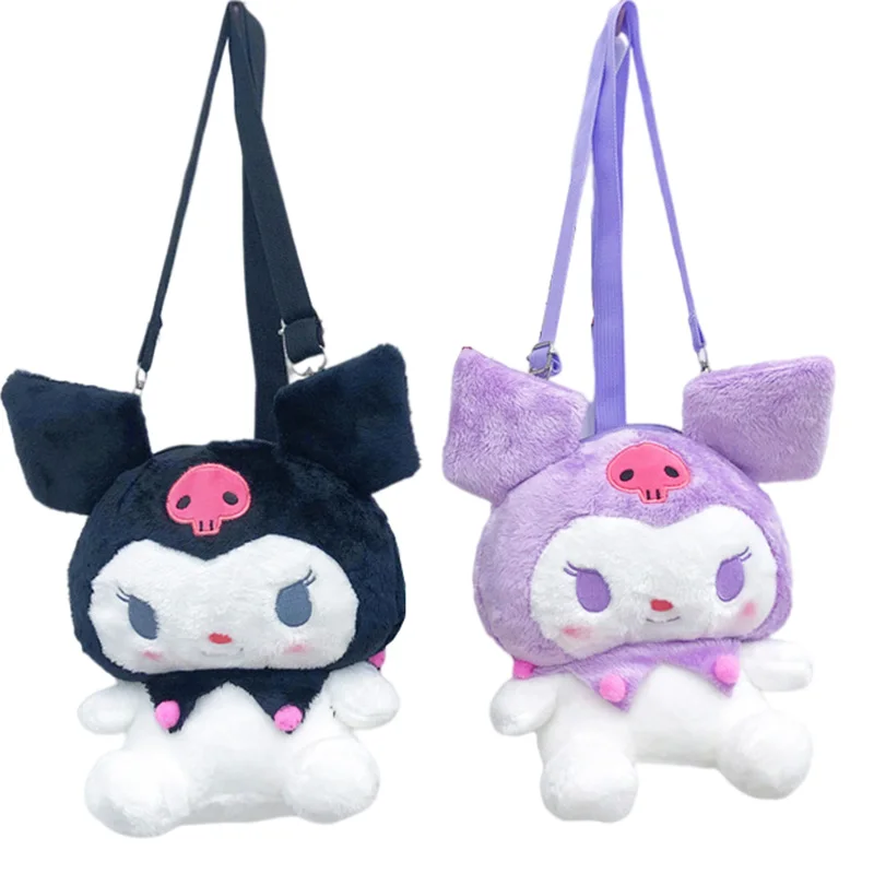 Новинка Sanrio плюшевые аниме мультфильмы Kuromi фиолетовые черные милые красивые