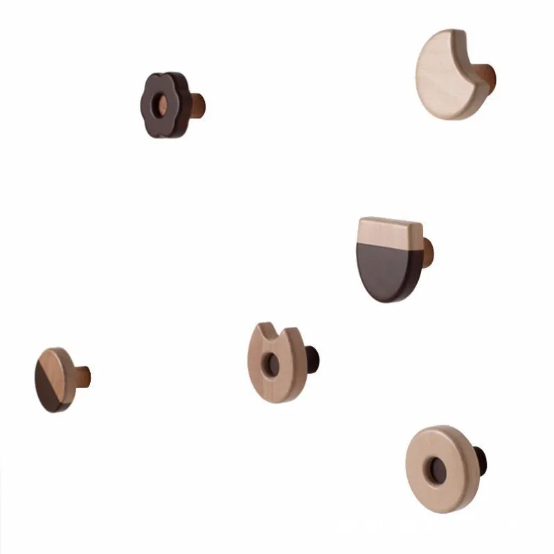 Декоративная настенная Вешалка из цельного дерева креативный простой