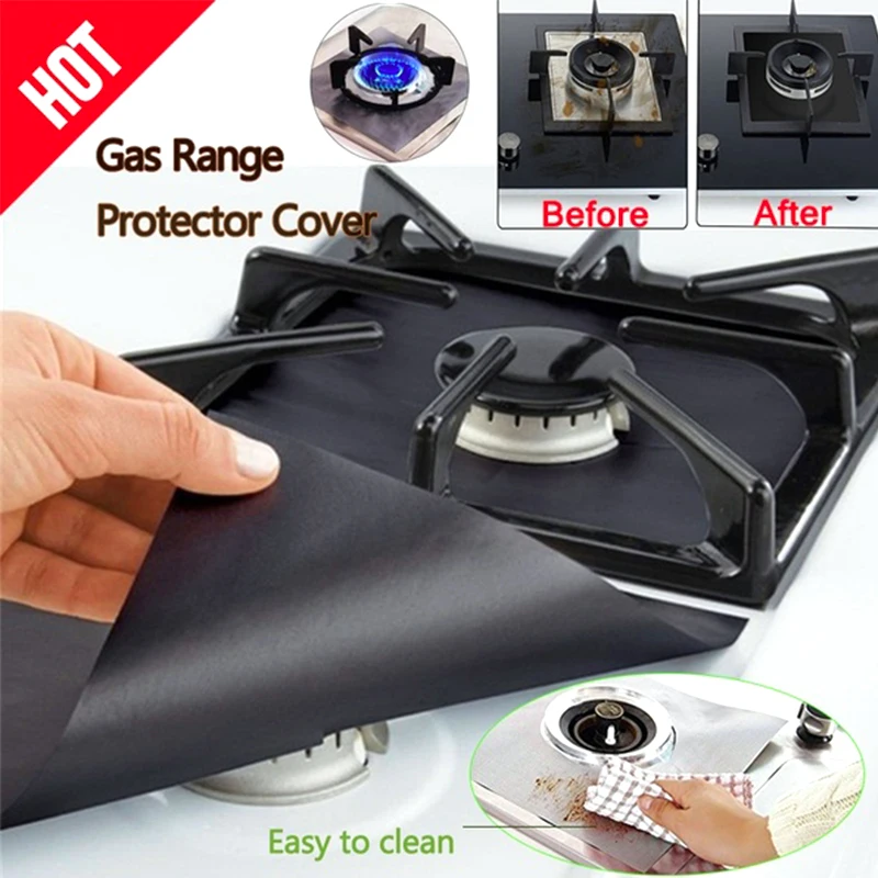 1/4 шт газовая Защитная крышка многоразовая антипригарная фольга коврик для