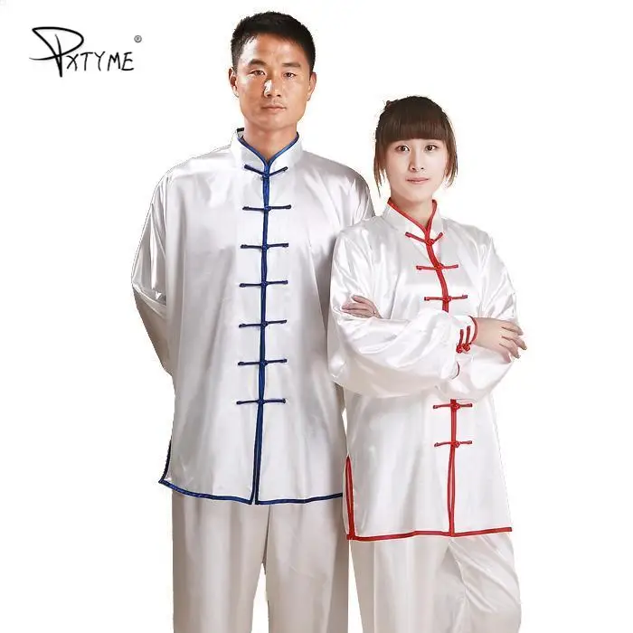 

Традиционный китайский комплект одежды, Мужская Восточная форма кунг-фу тайчи из 2 предметов, костюм Тан, повседневные Костюмы с длинным рук...