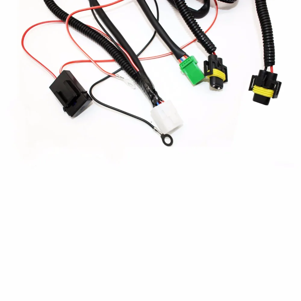 H11 жгут проводов розетки соединитель + 2 противотуманных фары DRL передний бампер