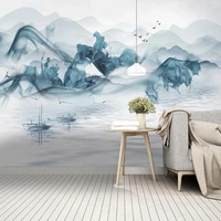 custom mural wallpaper 3d abstract lines ink landscape fressco chinese style living room study home decor waterproof wall papers