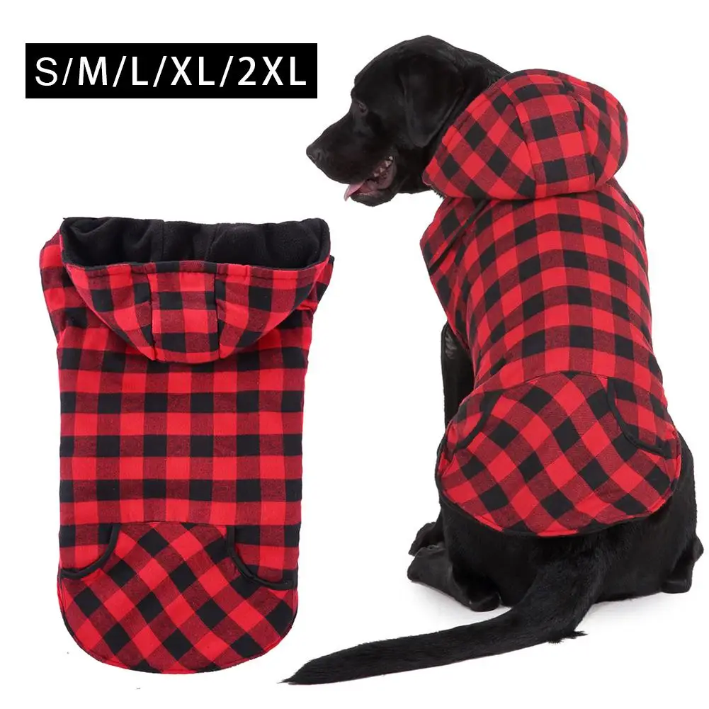 1 шт. домашняя собака теплая Клетчатый Анорак свитера из полиэстера пальто