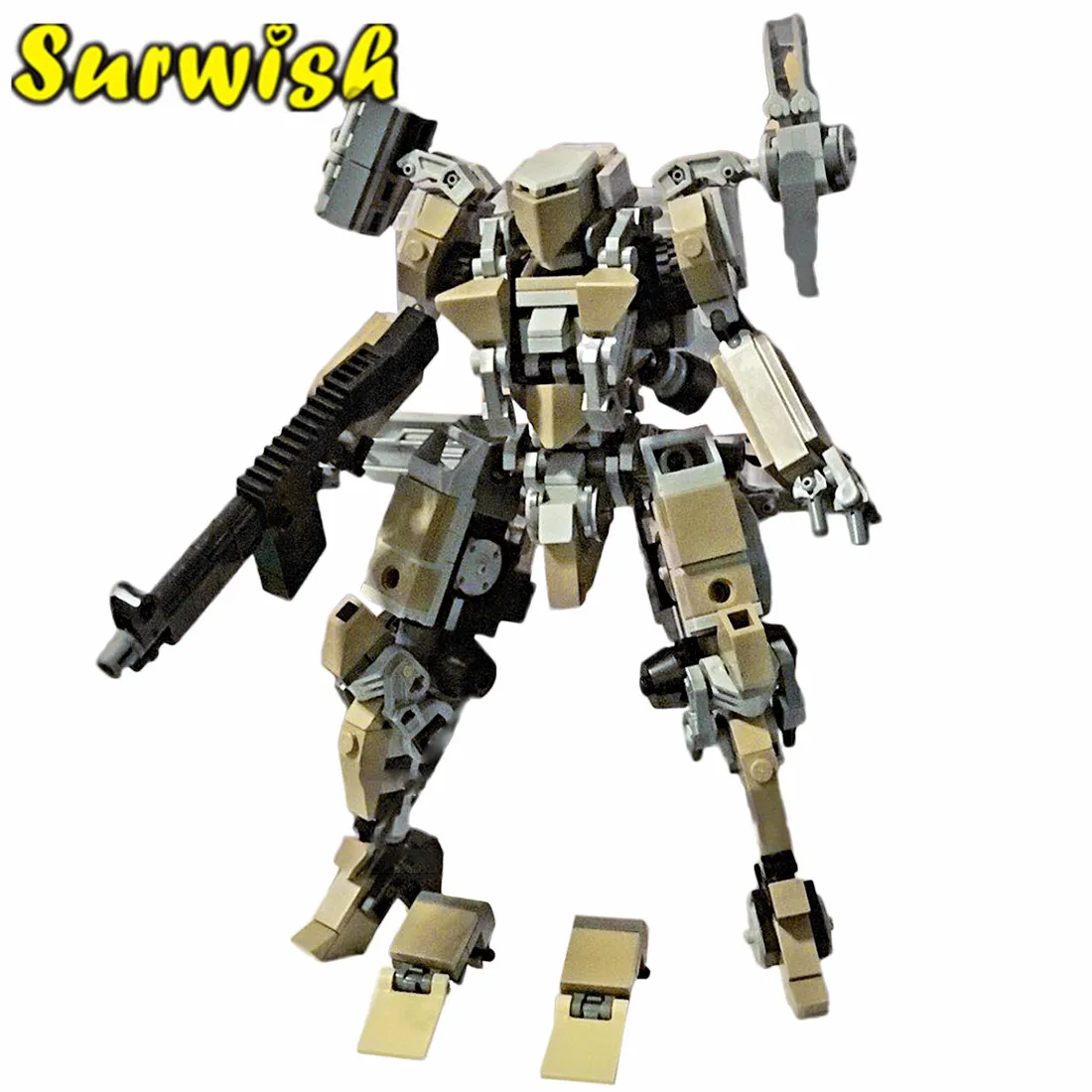 

501Pcs Desert Close Combat Battle Mecha DIY Building Block MOC Small Particle Set Compatible With Figures 2020 New Arrival