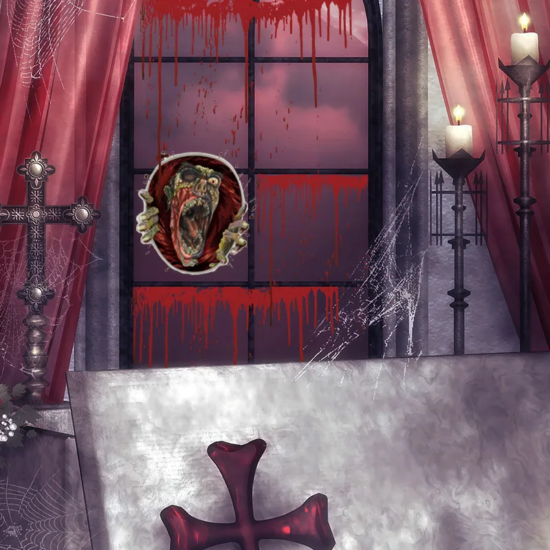 Conisi Хэллоуин ПВХ творчества Туалет Декор &quotУжасы&quot Стикеры Праздник Наклейка