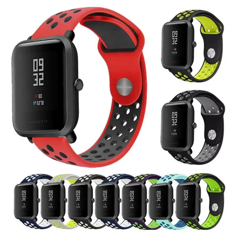 Силиконовый ремешок для Huami Amazfit Bip Smart Watch двухтоновый браслет аксессуары