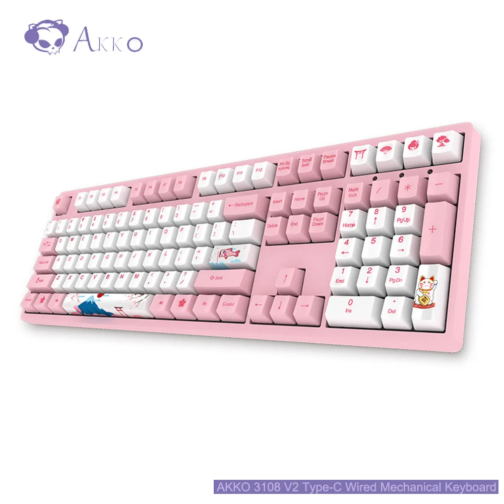 AKKO 3108 V2 тип c Проводная Механическая игровая клавиатура 108 клавиша PBT Keycap World Tour Series