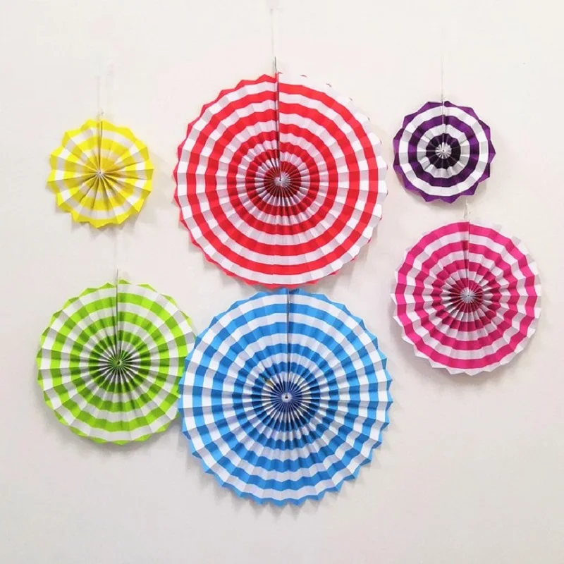 

6pcs/set Paper Fan Set Retro Chinese 3D Foldable Fan for Wall Art Decoration Wedding Party Holiday Festival Ornaments Art Craft