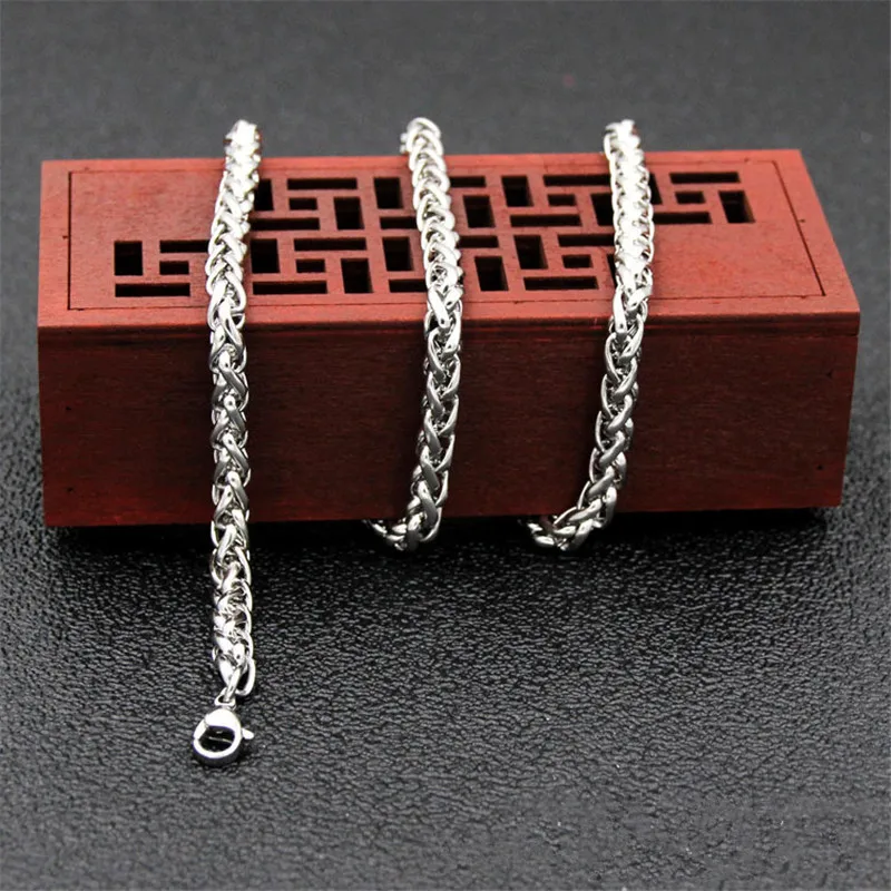 Wholesale cheap 4MM stainless steel keel chain necklace length 20-28inches fashion jewelry for men and women Top quality | Украшения и