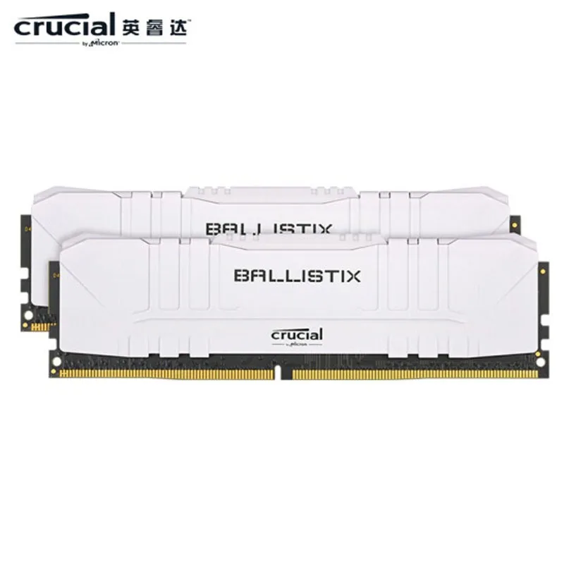 Комплект игровой памяти Crucial Ballistix DDR4, 3200 МГц, 16 Гб (8 Гб x2), оригинальная Совместимость с AMD и INTEL