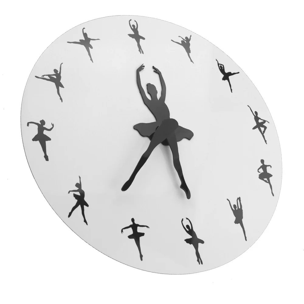 

Acrylic Wall Clock Clocks Living Room Creative Ballet Home Decoration Decor