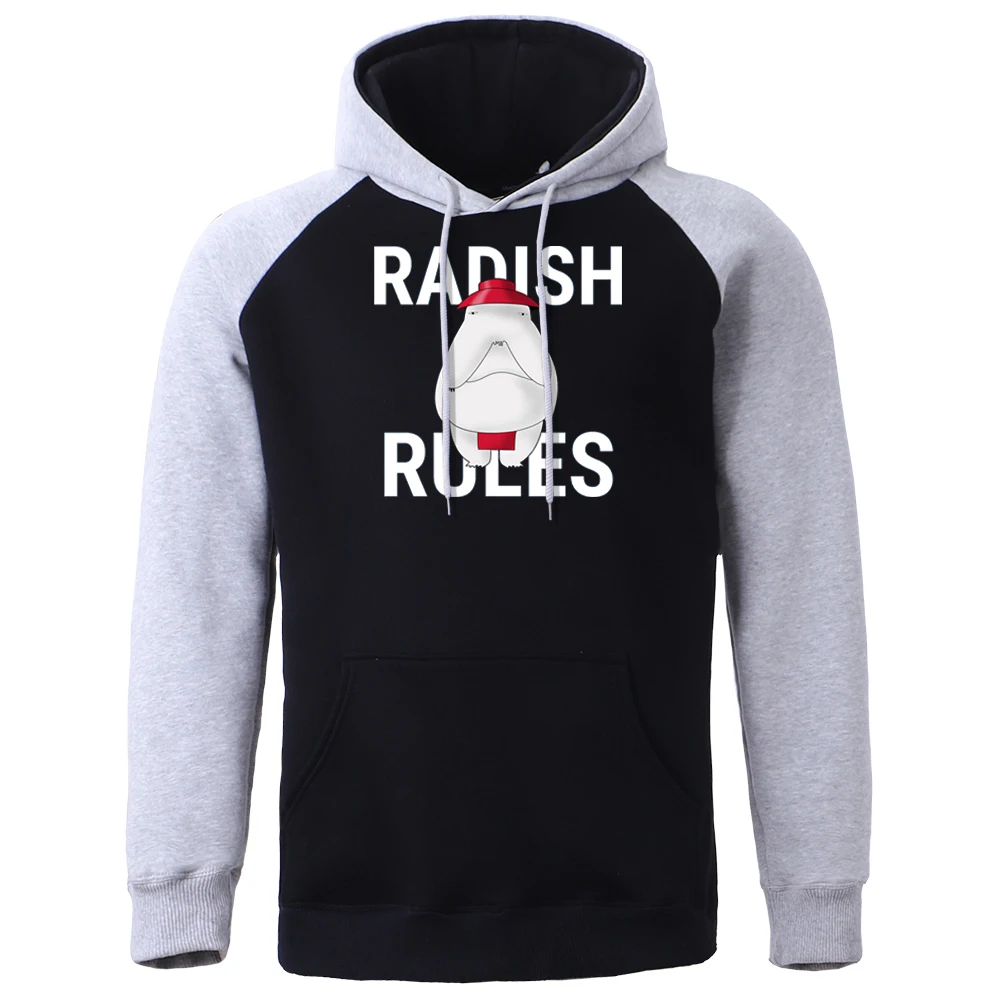 

Толстовка мужская с рисунком редиса, теплый пуловер реглан, модная Толстовка свободного покроя, уличная одежда в стиле Харадзюку, осень