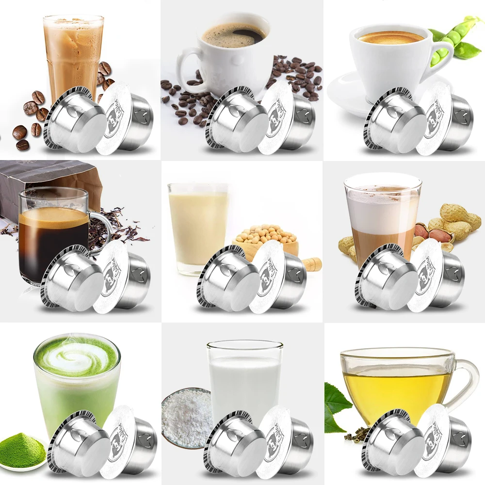Для Nespresso Vertuoline кофе капсулы Pod нержавеющая сталь металлический кофе фильтр-чашка с алюминиевой крышкой
