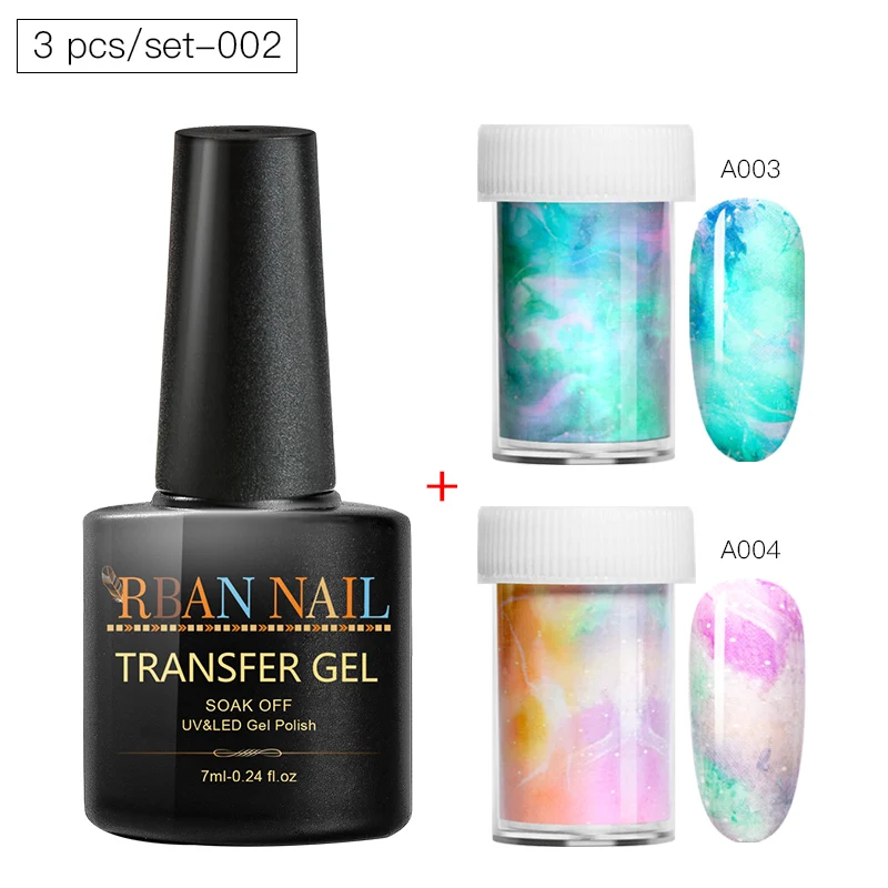 RBAN NAIL 7 мл клей для ногтей для переноса фольги Набор наклеек для ногтей Фольга клей лак гель переводная наклейка лак для ногтей гель маникюр - Цвет: EEZH07556