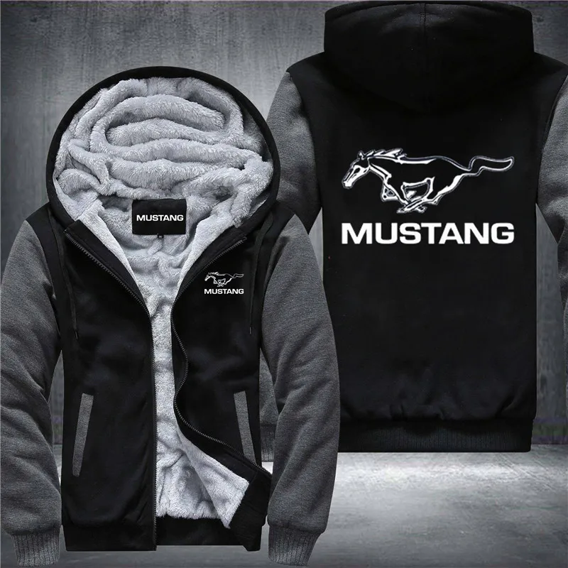 

2020 NEW Winter arrived plus velvet for Mustang sweatshirt thickening coats clothes male casual jackets r1