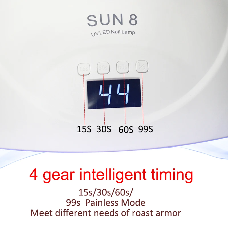 SUN8 УФ LED Сушилка для ногтей 84 Вт лампа отверждения гель-лака с нижней