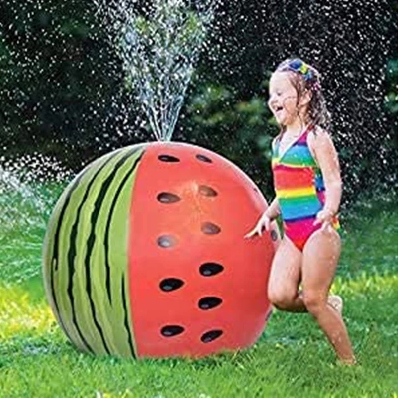 

60Cm Inflatable Beach Balls Watermelon Classic Rainbow Water Sprinkler Splash Toys For Kids Party Outdoor Backyard Activities