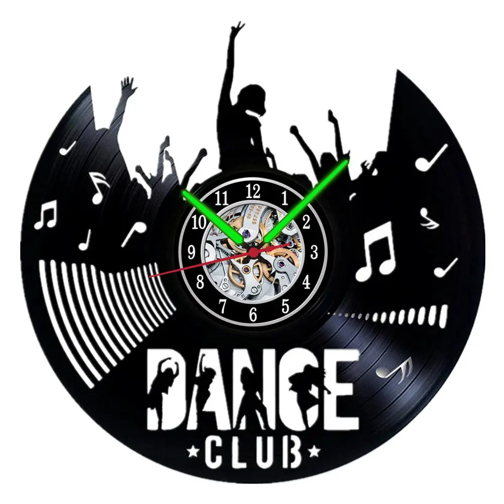 Рок н ролл Современный дизайн настенные часы виниловая запись украшения