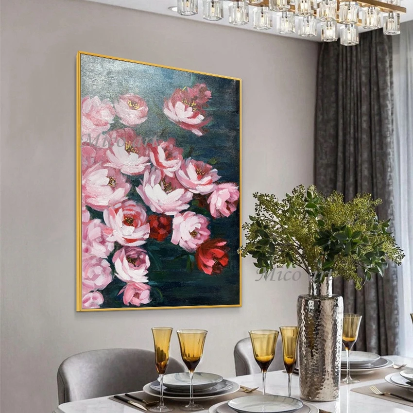

Beautiful Flower Oil Painting Art Hand-painted Canvas Wall Art Oil Painting Wall Pictures Artwork For Room Decor Lively Rhythm