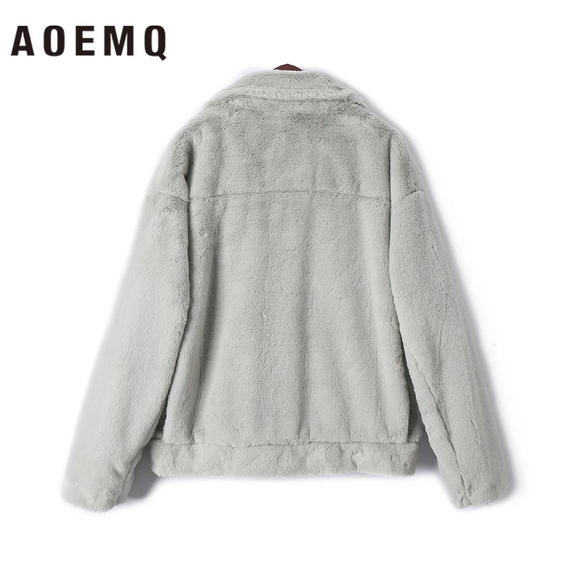 AOEMQ модные пальто мягкие теплые плюс овечья шерсть панк Клубная одежда зимние