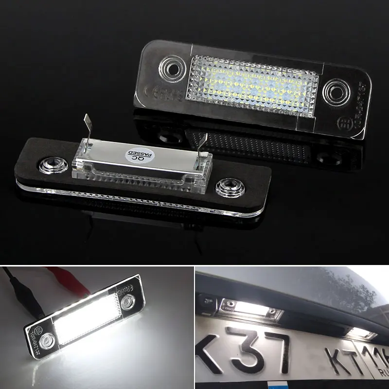 

2 шт. Canbus для Ford светодиодные лампы номерного знака белого цвета без ошибок для Ford Fiesta Fusion Mondeo MK2