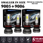 2 пары для Jeep Grand Cherokee и Dodge Journey зарядное устройство комбинированный монолитный блок миниатюрных светодиодных фар Комплект ламп 6000K 9005 9006 дальний и ближний свет