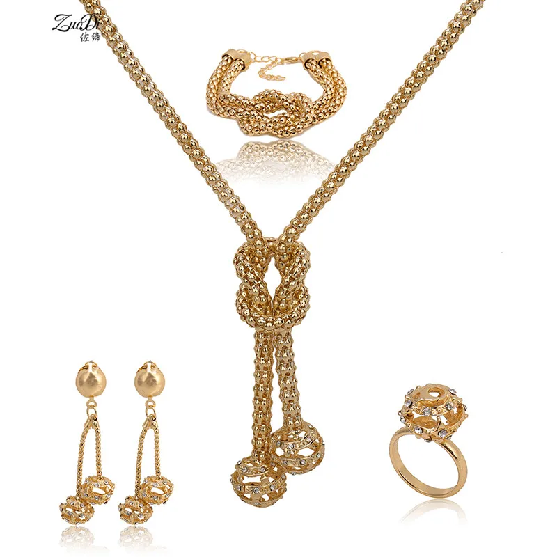 

ZuoDi woman accessories jewelry set 2018 fashion african beads jewelry set customer dubai gold jewelry set Wholesale design
