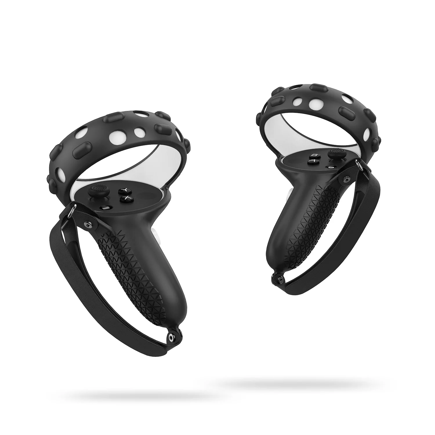 

1 Pair Controller Protective Cover with Strap Handle Grip for Oculus Quest 2 VR Kit Protective Case Handle Grip