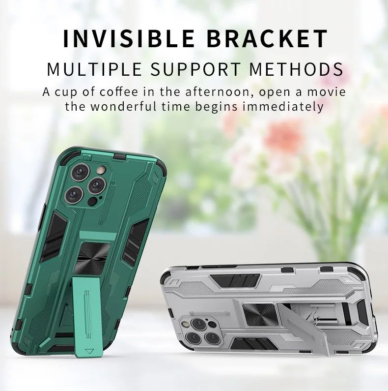 Phone Case For Xiaomi Redmi Note 10S 10 Pro 5G 4G Max Luxury Shockproof Armor Invisible Magnetic Bracket Protection Back Cover