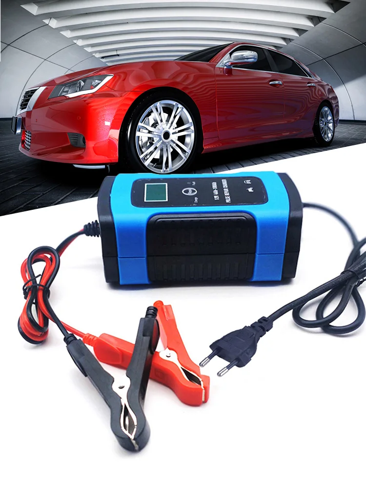 

12V 6A Automatic Charging Motorcycle Car Battery Charger 12v Intelligent Repair Type For Lead Acid Storage Charger With Fan