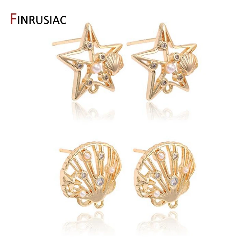 DIY аксессуары для изготовления сережек Морская звезда/Форма корпуса 14K