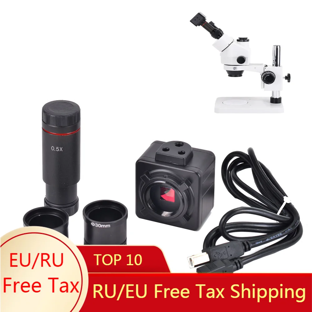 

5MP CMOS USB Microscope Camera Digital Electronic Eyepiece Free Driver High Speed Biological Microscope HD Industrial Camera