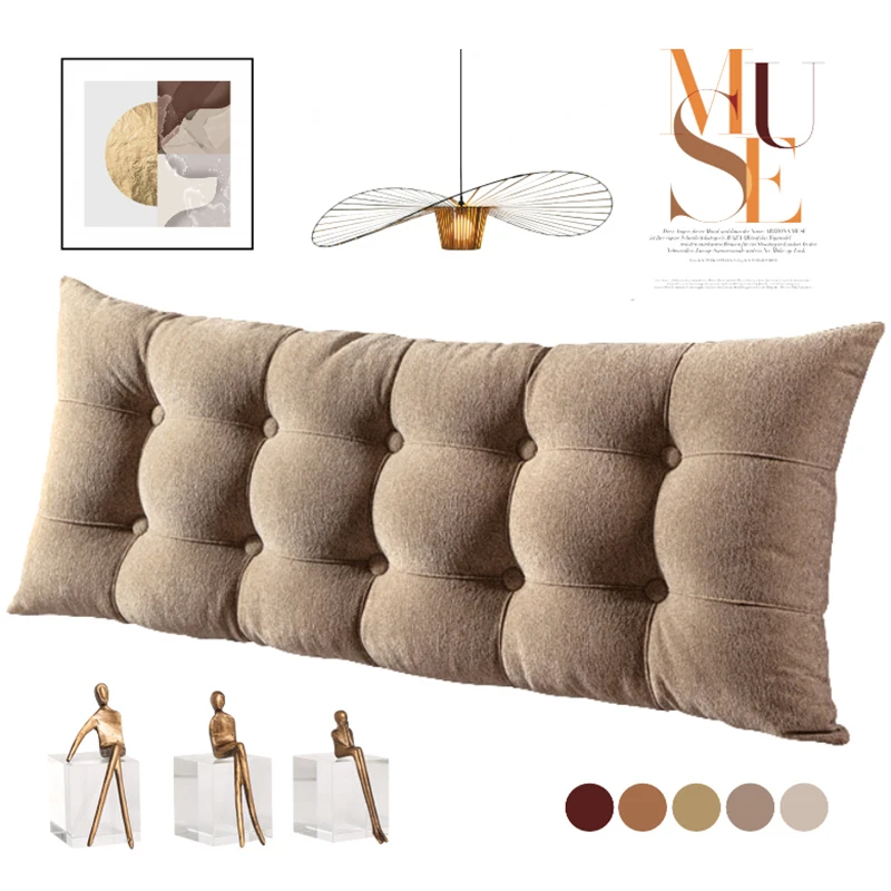 

Heighten Nordic modern simple bedroom tatami bedside cushion soft bag long pillow sofa big back can be removed and washed