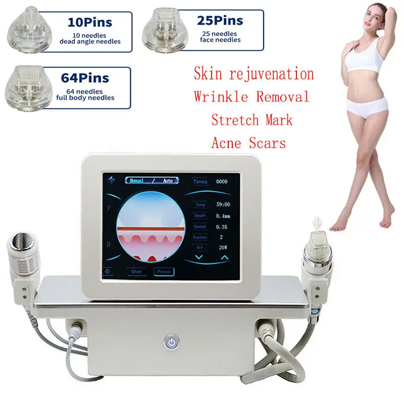 2 in 1 Fractional Rf Microneedling Machine With Cryo Cold Hammer Stretch Marks Scar Remover Micro Needle | Красота и здоровье