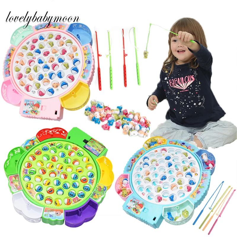 Детские рыболовные игрушки электрическая вращающаяся рыболовная игра