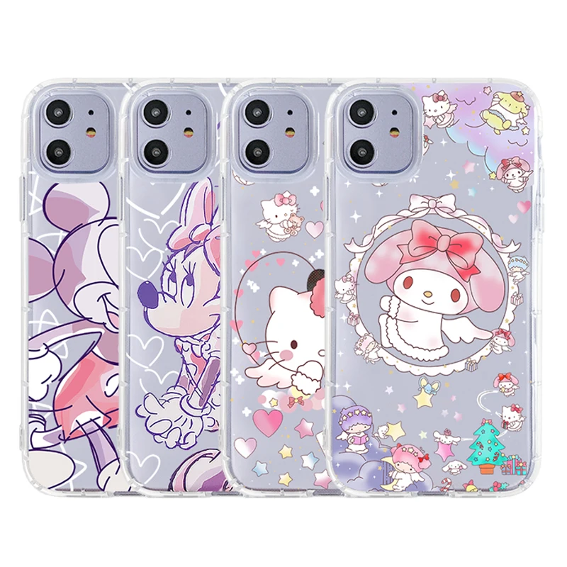 

Cartoon Silicone Anti-fall Silicone Soft Phone Case for IPhone 12 12mini 11 Pro ProMax 6 6s 7 8 Plus X XS XR XSmax SE 2020 Cover