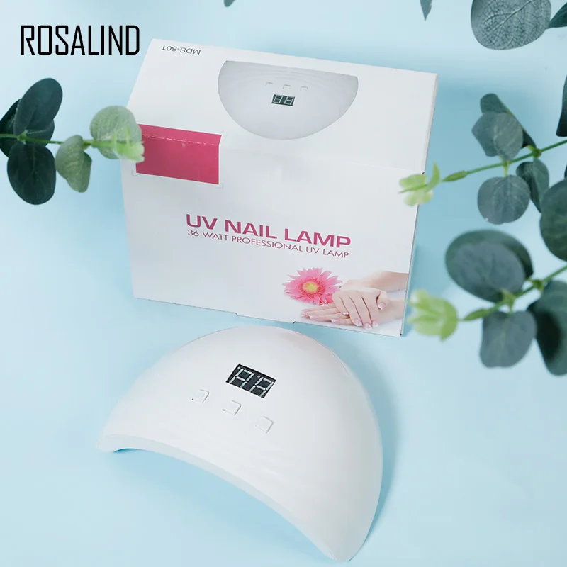 ROSALIND Gel Nail Dryer 18 Leds Lamp 36W UV Sensor 60/80/99s Timer Dry Nail Gel Lamp For Drying Nails Auto Sensor Manicure Tools
