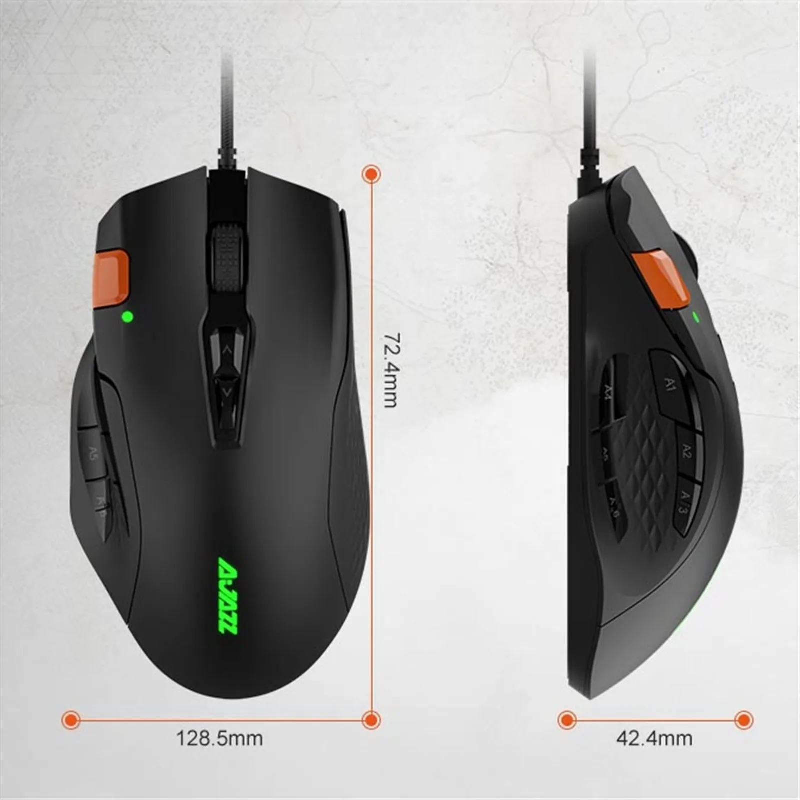 

Ajazz Mmo Mouse With Side Buttons Optical Wired Gaming Mouse Up To 10000dpi High Precision 12 Programmable Buttons Gamer Mice#g3