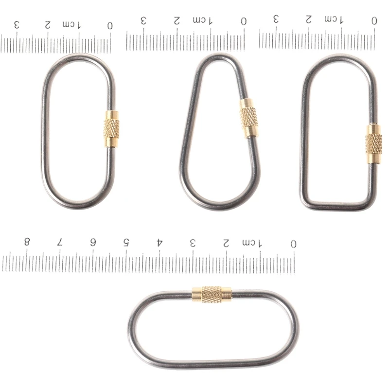 

Y1UC Camping Link Titanium Alloy Carabiner Keychain Hanging Lock Buckle Hook Key Ring