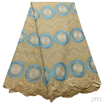 As picture Африканская кружевная ткань Королевский Синий Швейцарский Vole Lace 5 ярдов порошок вышитая польская хлопковая кружевная ткань Женская ткань HA772 - Цвет: As picture